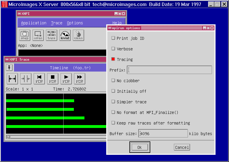 XMPI sample screenshot